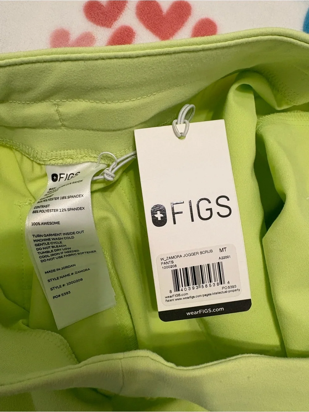 💚 Figs Lime Green Scrub Pants 💚 - Picture 4 of 5